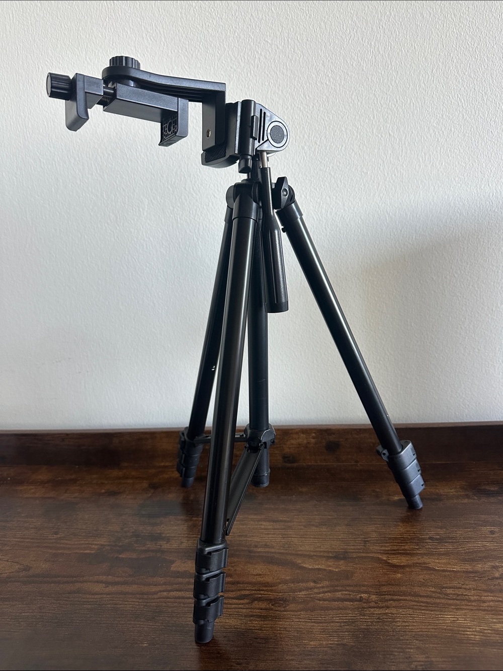 Black Adjustable Phone Tripod Mount